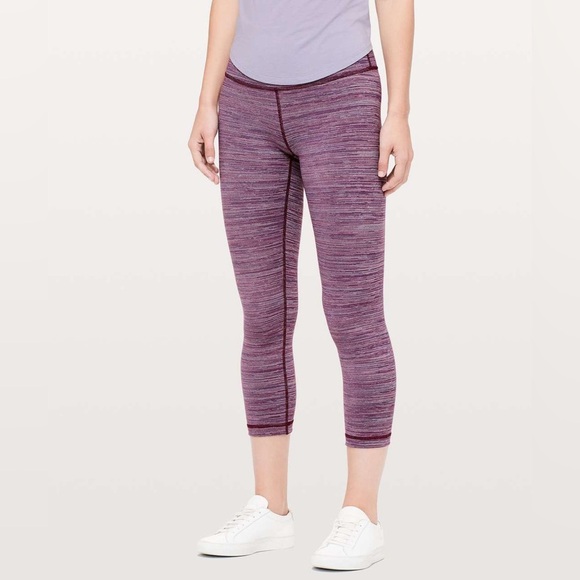 LULULEMON ATHLETICA Wunder Under Crop High Rise "21 Tight - Picture 1 of 10